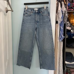 And other stories culotte style rigid denim sz 25